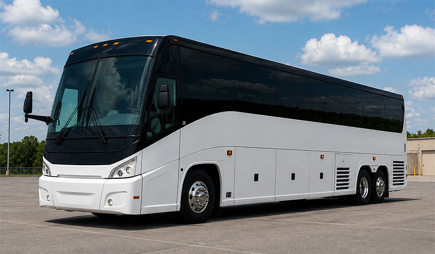 56-passenger charter bus available in Skokie, IL